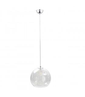 Loom Dome Pendant Ceiling Light Silver, 30cm, 1x E27