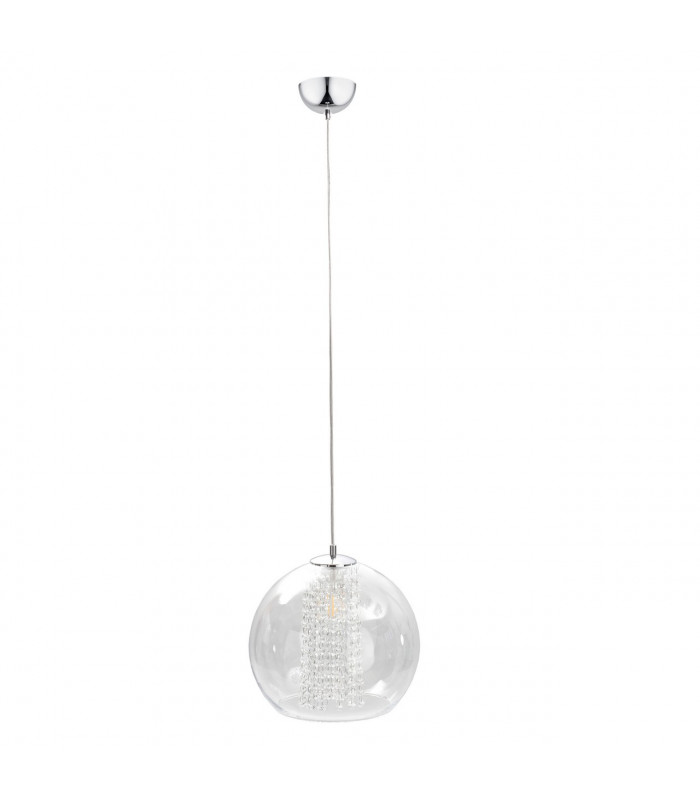 Loom Dome Pendant Ceiling Light Silver, 30cm, 1x E27