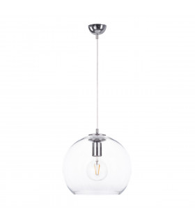 Noe Dome Pendant Ceiling Light Silver, 30cm, 1x E27