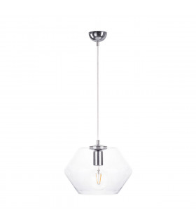 Eve Dome Pendant Ceiling Light Silver, 30cm, 1x E27