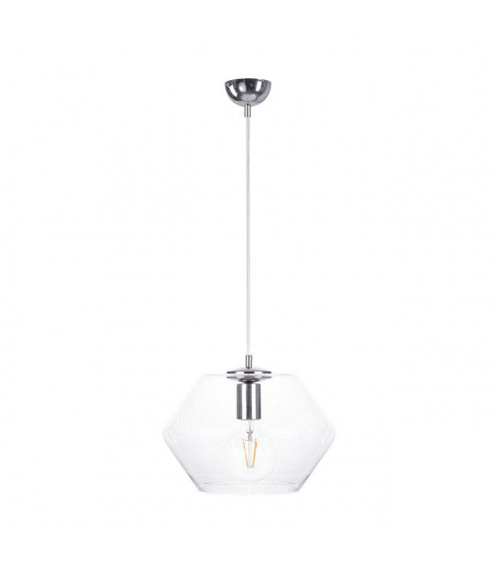 Eve Dome Pendant Ceiling Light Silver, 30cm, 1x E27