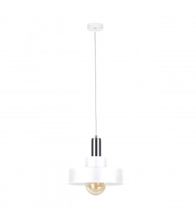 Giza Dome Pendant Ceiling Light White, Silver, 30cm, 1x E27