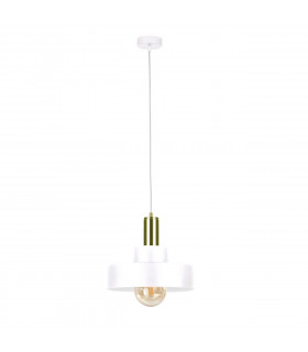 Giza Dome Pendant Ceiling Light White, Gold, 30cm, 1x E27