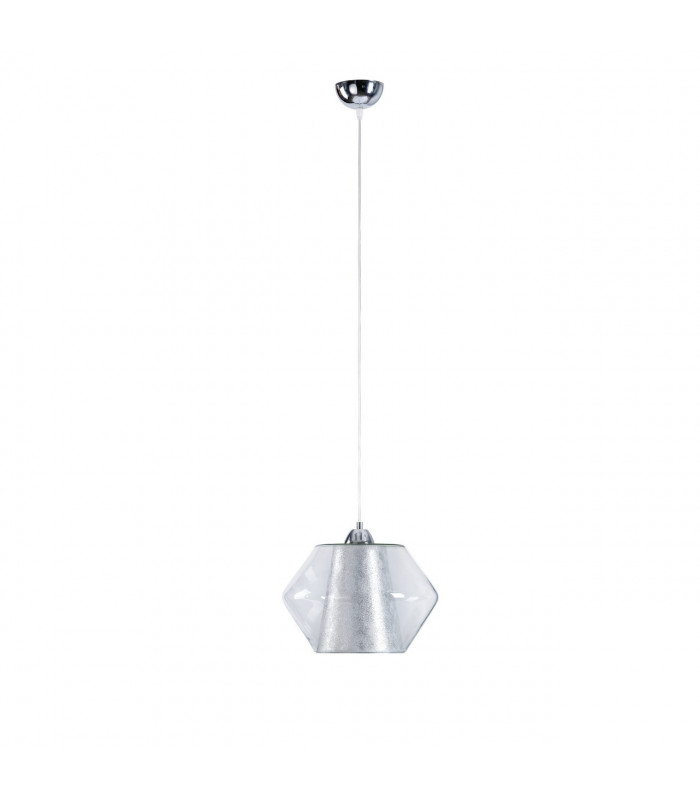 Rodes Dome Pendant Ceiling Light Silver, 30cm, 1x E27