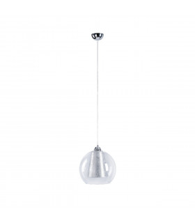Kula Dome Pendant Ceiling Light Silver, 30cm, 1x E27