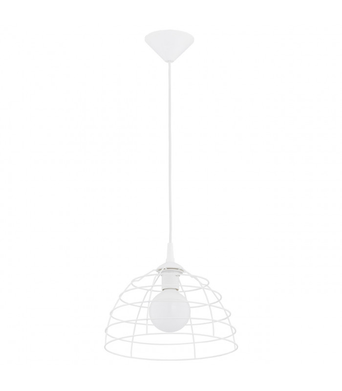 Don Wire Frame Pendant Ceiling Light White, 30cm, 1x E27