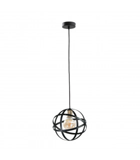 Pola Spherical Pendant Ceiling Light Black, Gold, 30cm, 1x E27