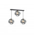 Pola Bar Pendant Ceiling Light Black, Gold, 65cm, 3x E27