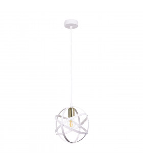 Pola Spherical Pendant Ceiling Light White, Gold, 30cm, 1x E27