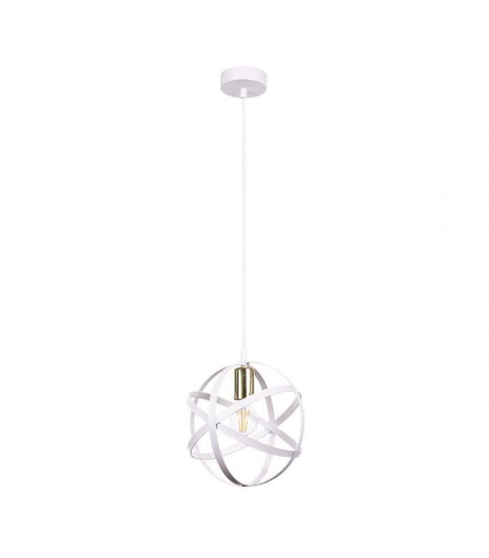 Pola Spherical Pendant Ceiling Light White, Gold, 30cm, 1x E27