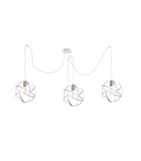 Pola Cluster Pendant Ceiling Light White, Gold, 3x E27