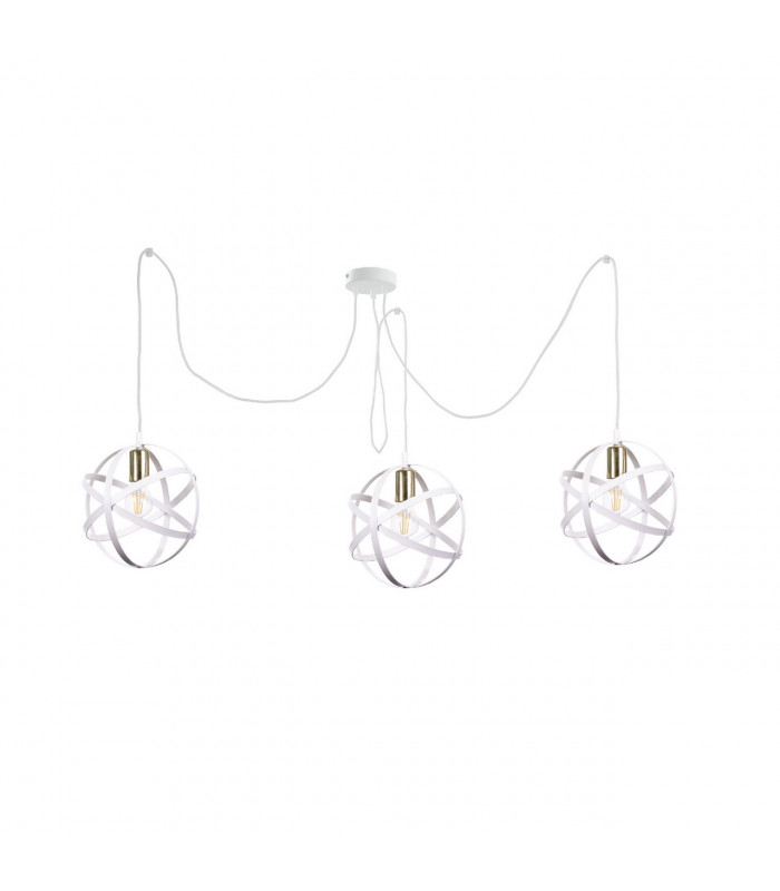 Pola Cluster Pendant Ceiling Light White, Gold, 3x E27