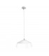 Tonty Dome Pendant Ceiling Light White, Silver, 34cm, 1x E27