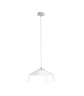 Atto Dome Pendant Ceiling Light White, Gold, 34cm, 1x E27