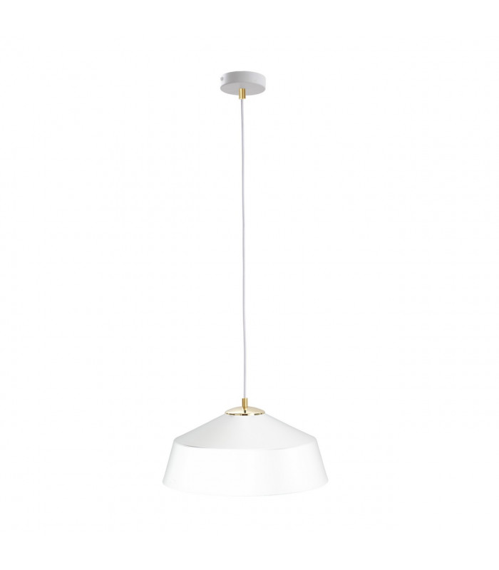 Atto Dome Pendant Ceiling Light White, Gold, 34cm, 1x E27