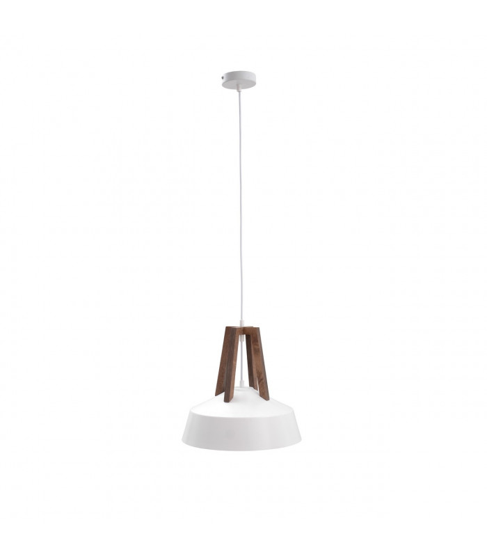 Trix Dome Pendant Ceiling Light White, Brown, 34cm, 1x E27