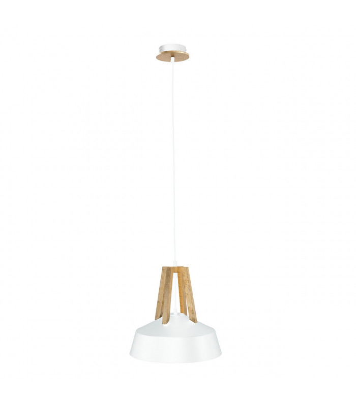 Trix Dome Pendant Ceiling Light White, Gold, 34cm, 1x E27