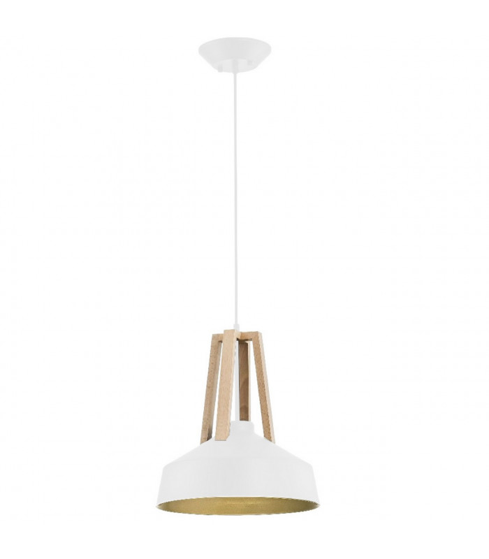 Trix Dome Pendant Ceiling Light White, 34cm, 1x E27