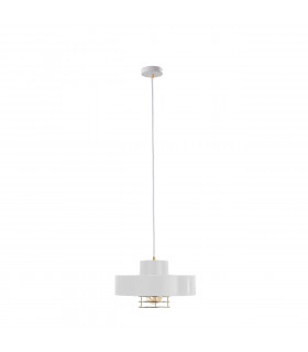 Bossi Dome Pendant Ceiling Light Gold, White, 30cm, 1x E27