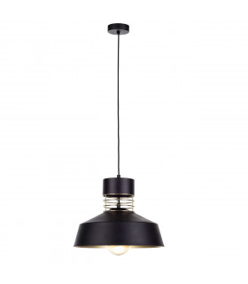 Titanium Dome Pendant Ceiling Light Gold, Black, 34cm, 1x E27