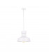 Titanium Dome Pendant Ceiling Light White, 34cm, 1x E27