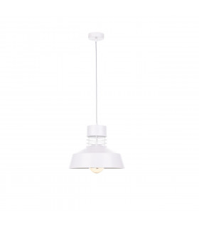 Titanium Dome Pendant Ceiling Light White, 34cm, 1x E27