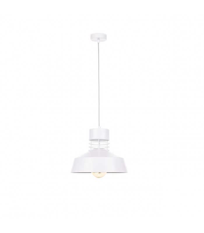 Titanium Dome Pendant Ceiling Light White, 34cm, 1x E27