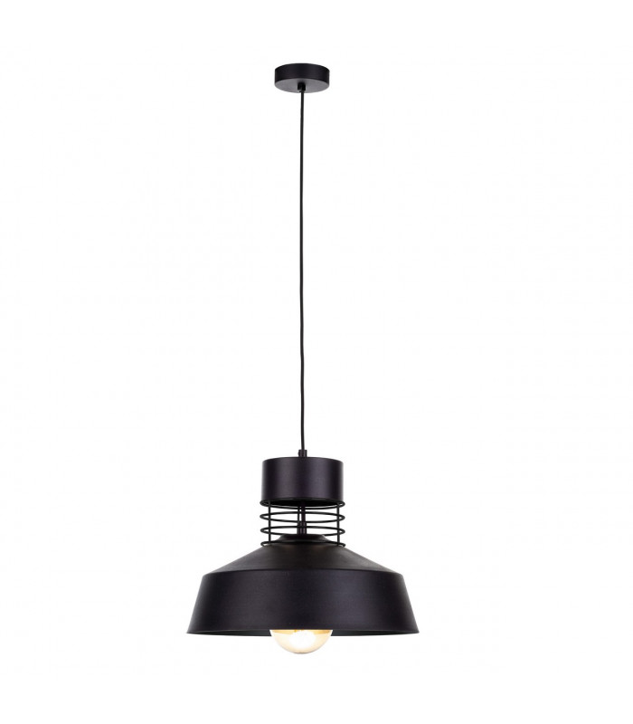 Titanium Dome Pendant Ceiling Light Black, 34cm, 1x E27