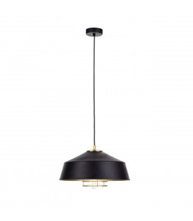 Electra Dome Pendant Ceiling Light Gold, Black, 34cm, 1x E27