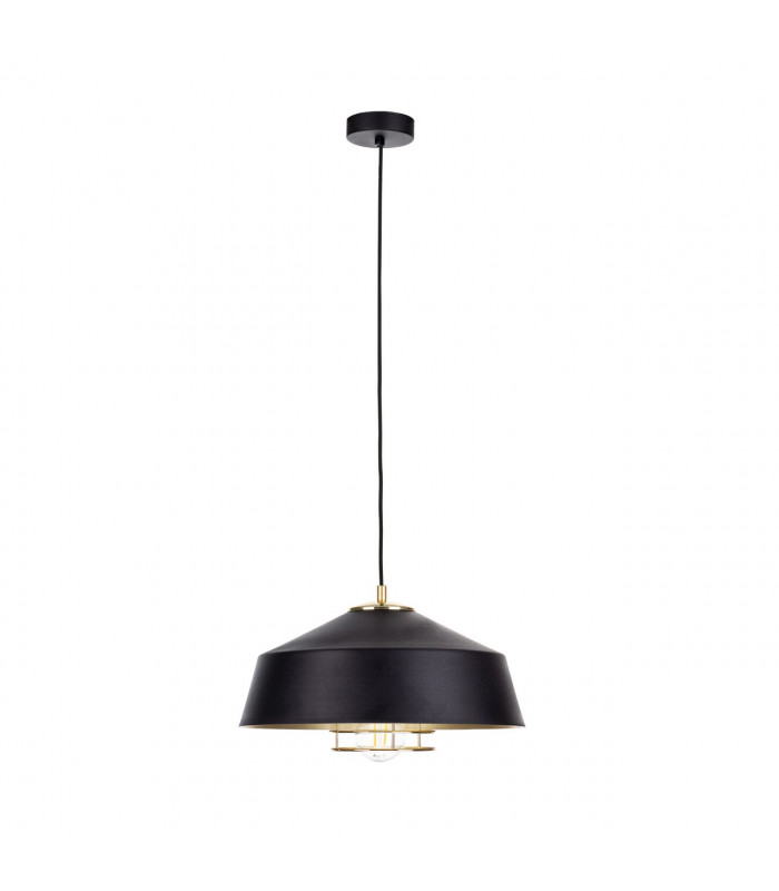 Electra Dome Pendant Ceiling Light Gold, Black, 34cm, 1x E27