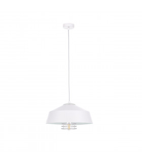 Electra Dome Pendant Ceiling Light White, 34cm, 1x E27