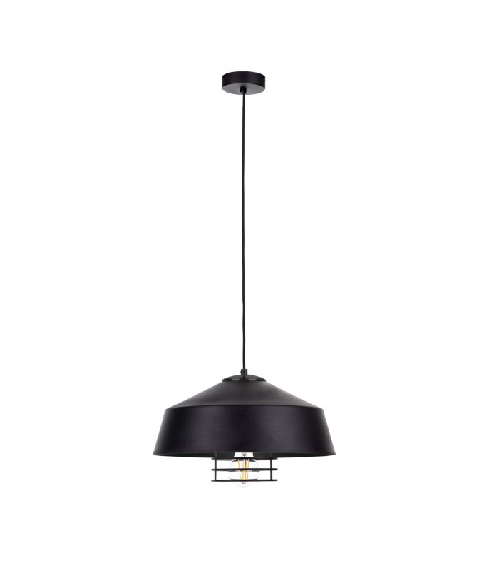 Electra Dome Pendant Ceiling Light Black, 34cm, 1x E27