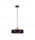 Bossi Dome Pendant Ceiling Light Wood Natural, Black, 30cm, 1x E27
