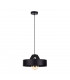 Bossi Dome Pendant Ceiling Light Wood, Black, 30cm, 1x E27