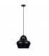 Negro Dome Pendant Ceiling Light Wood, Black, 29cm, 1x E27