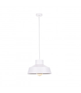Moon Dome Pendant Ceiling Light White, 34cm, 1x E27