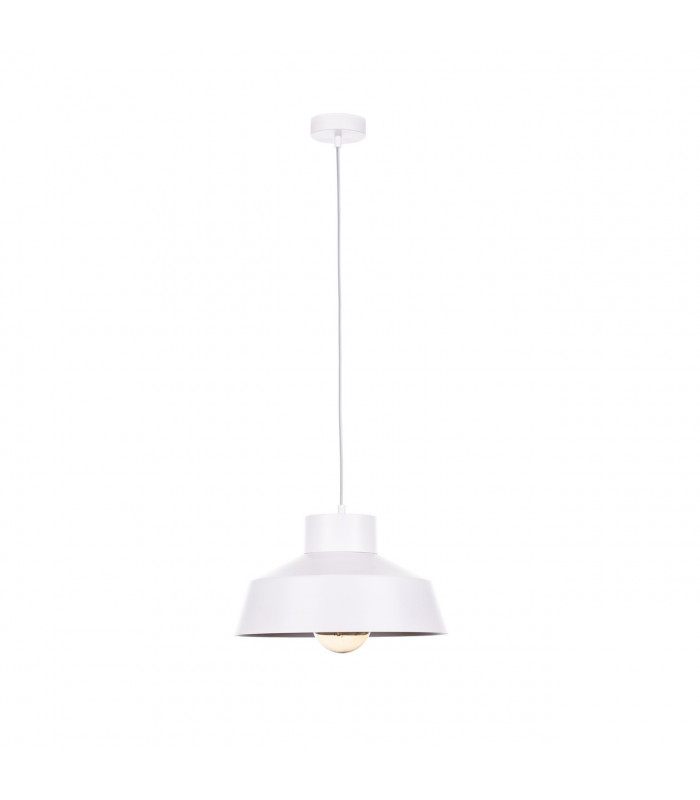 Moon Dome Pendant Ceiling Light White, 34cm, 1x E27