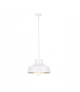 Moon Dome Pendant Ceiling Light White, Gold, 34cm, 1x E27