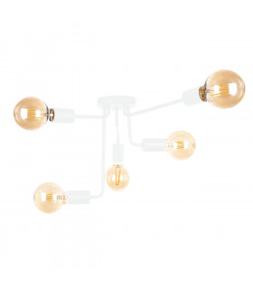 Nixon Multi Arm Semi Flush Ceiling Light White, 50cm, 5x E27