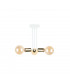 Venna Multi Arm Semi Flush Ceiling Light White, Gold, 25cm, 3x E27