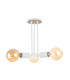 Venna Multi Arm Semi Flush Ceiling Light Wood, White, 25cm, 3x E27