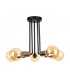 Venna Multi Arm Semi Flush Ceiling Light Black, Gold, 30cm, 5x E27
