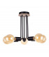 Venna Multi Arm Semi Flush Ceiling Light Wood, Black, 30cm, 5x E27