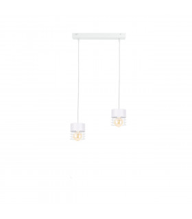Atollo Bar Pendant Ceiling Light White, 50cm, 2x E27