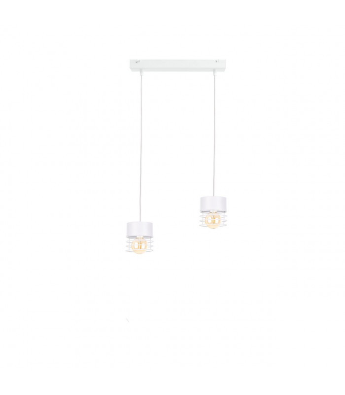 Atollo Bar Pendant Ceiling Light White, 50cm, 2x E27