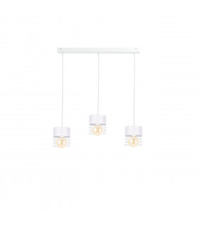 Atollo Bar Pendant Ceiling Light White, 60cm, 3x E27
