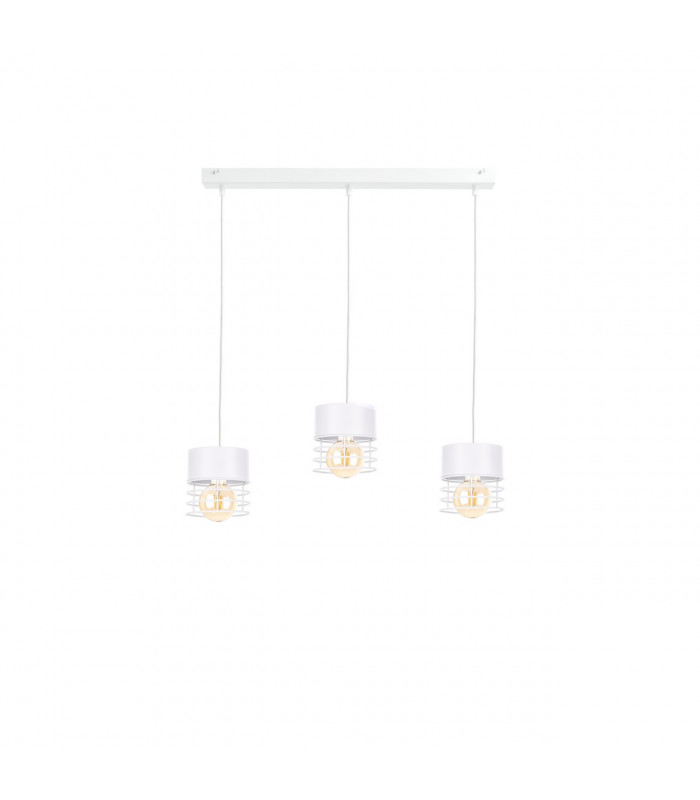 Atollo Bar Pendant Ceiling Light White, 60cm, 3x E27