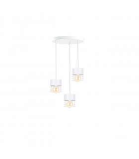 Atollo Cluster Pendant Ceiling Light White, 32cm, 3x E27
