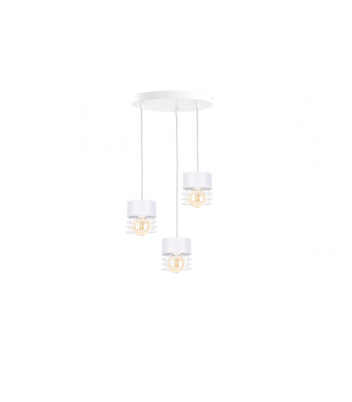 Atollo Cluster Pendant Ceiling Light White, 32cm, 3x E27