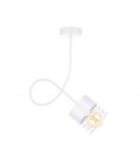 Atollo Slim Pendant Ceiling Light White, 25cm, 1x E27
